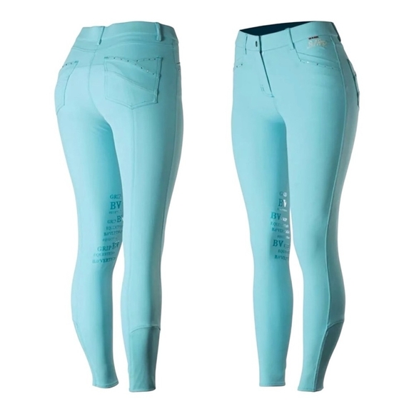 Horse Riding Pants BVertigo Olivia Silicone Knee Patch Breeches Equestrian Pants - Picture 1 of 8
